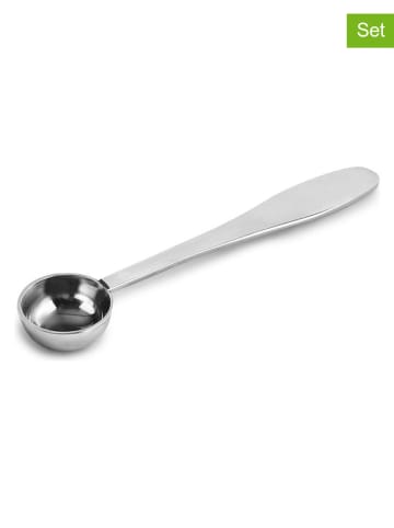 Ibili 2er-Set: Edelstahl-Messlöffel für Matcha-Tee - (L)11,8 cm