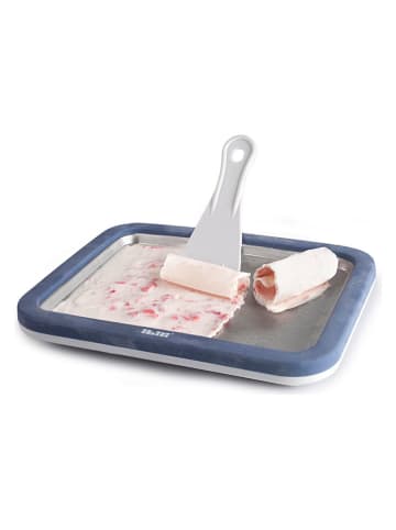 Ibili Eiscreme-Kühlplatte in Weiß/ Blau - (L)26 x (B)20,9 cm
