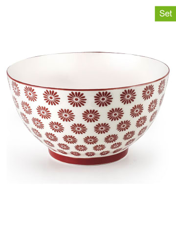 Ibili 2er-Set: Schalen "Ormuz" in Rot/ Weiß - 550 ml