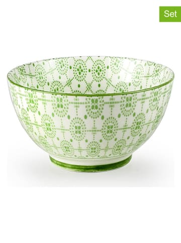 Ibili 2er-Set: Schalen "Mentha" in Grün/ Weiß - 550 ml