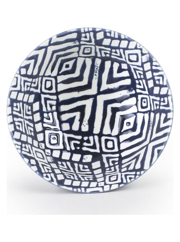 Ibili 2-delige set: kommen "Gotland" blauw/wit - 700 ml