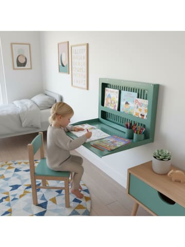 Smarto Metallico Kinderklapbureau lichtblauw - (B)60 x (H)40 x (D)4 cm