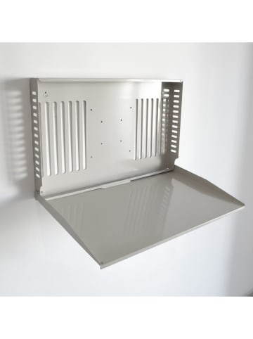 Smarto Metallico Monitor-Klappschreibtisch in Grau - (B)68 x (H)43 x (T)8 cm