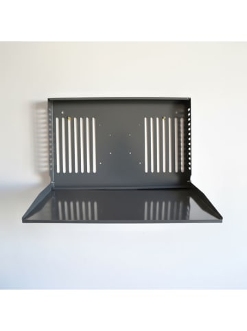 Smarto Metallico Monitorklapbureau antraciet - (B)68 x (H)43 x (D)8 cm