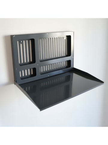 Smarto Metallico Składane biurko w kolorze antracytowym pod laptop - 68 x 43 x 4 cm