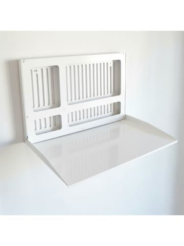 Smarto Metallico Składane biurko w kolorze białym pod laptop - 68 x 43 x 4 cm