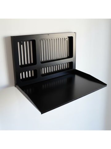 Smarto Metallico Składane biurko w kolorze czarnym pod laptop - 68 x 43 x 4 cm