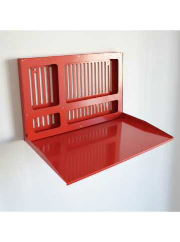 Smarto Metallico Laptopklapbureau rood - (B)68 x (H)43 x (D)4 cm