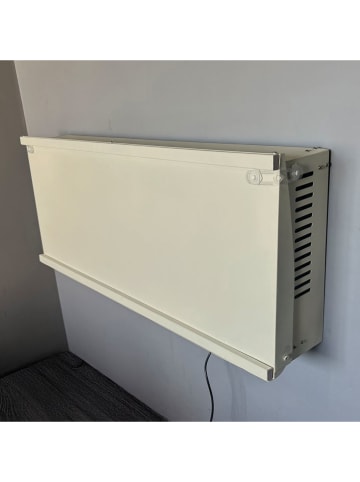 Smarto Metallico Składane biurko w kolorze beżowym pod monitor i laptop - 117 x 37 x 10 cm