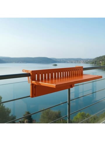 Smarto Metallico Składany stolik balkonowy w kolorze pomarańczowym - 31 x 81 cm