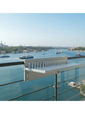 Smarto Metallico Balkon-Klapptisch in Grau - (L)31 x (B)81 cm