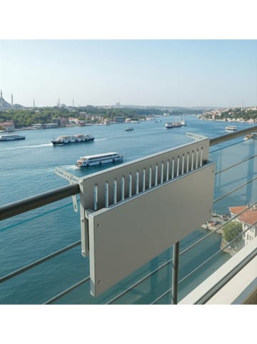 Smarto Metallico Składany stolik balkonowy w kolorze szarym - 31 x 81 cm