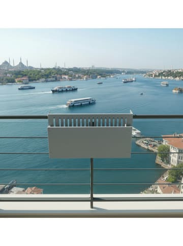 Smarto Metallico Składany stolik balkonowy w kolorze szarym - 31 x 81 cm