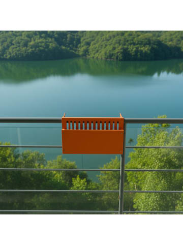 Smarto Metallico Składany stolik balkonowy w kolorze pomarańczowym - 31 x 50 cm