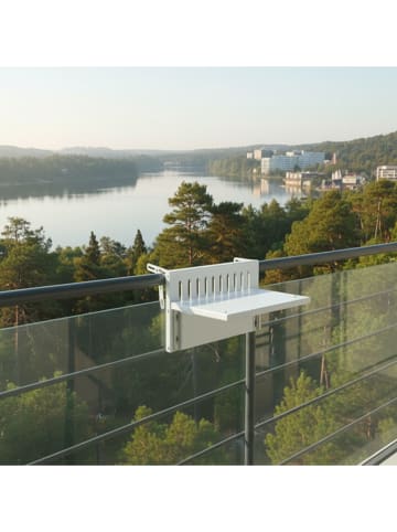 Smarto Metallico Balkonklaptafel wit - (L)31 x (B)50 cm