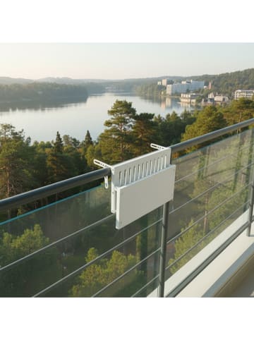 Smarto Metallico Balkon-Klapptisch in Weiß - (L)31 x (B)50 cm