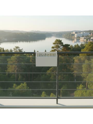 Smarto Metallico Balkon-Klapptisch in Weiß - (L)31 x (B)50 cm