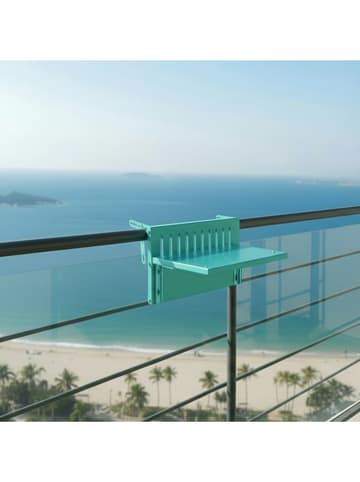 Smarto Metallico Balkonklaptafel turquoise - (L)31 x (B)50 cm