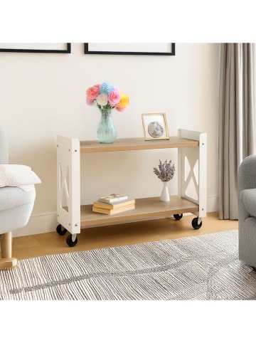 Smarto Metallico Rollregal in Weiß/ Beige - (B)85 x (H)65 x (T)30 cm