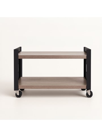 Smarto Metallico Rollregal in Schwarz/ Beige - (B)85 x (H)65 x (T)30 cm