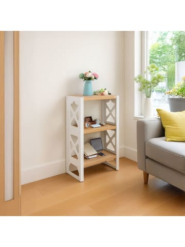 Smarto Metallico Standregal in Weiß/ Beige - (B)50 x (H)85 x (T)30 cm