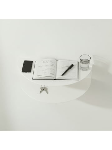 Smarto Metallico Regał ścienny w kolorze białym - 35 x 12 x 12 cm