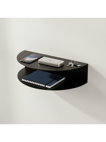 Smarto Metallico Regał ścienny w kolorze czarnym - 35 x 12 x 12 cm