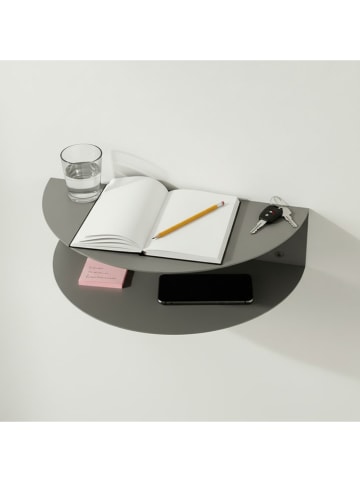 Smarto Metallico Regał ścienny w kolorze szarym - 35 x 12 x 12 cm