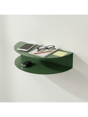 Smarto Metallico Wandregal in Grün - (B)35 x (H)12 x (T)12 cm
