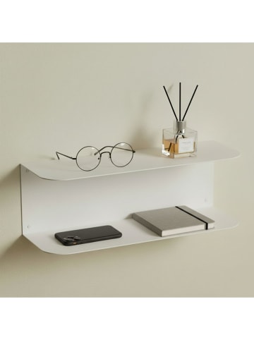 Smarto Metallico Wandregal in Weiß - (B)35 x (H)12 x (T)12 cm