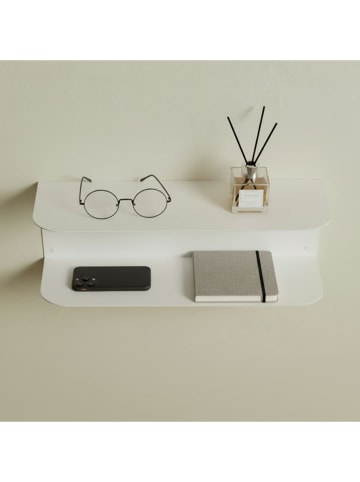 Smarto Metallico Regał ścienny w kolorze białym - 35 x 12 x 12 cm