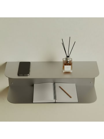 Smarto Metallico Regał ścienny w kolorze szarym - 35 x 12 x 12 cm