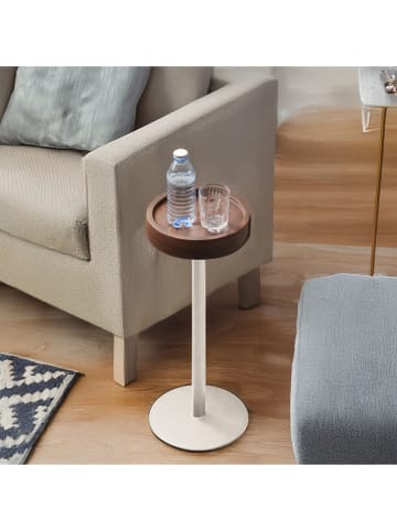 Smarto Metallico Bijzettafel bruin/wit - (H)65 x Ø 16 cm