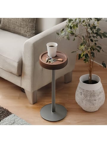 Smarto Metallico Beistelltisch in Braun/ Grau - (H)65 x Ø 16 cm