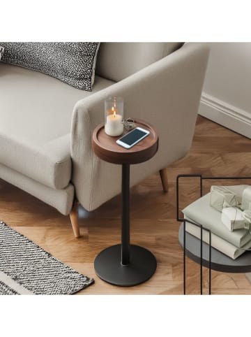 Smarto Metallico Beistelltisch in Braun/ Schwarz - (H)65 x Ø 16 cm