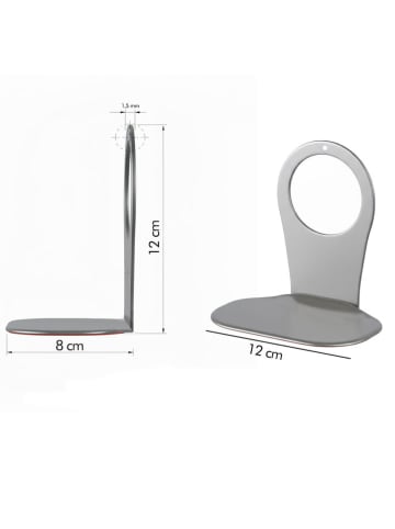 Smarto Metallico Stopcontact mobiele telefoonhouder zwart - (B)12 x (H)12 x (D)8 cm