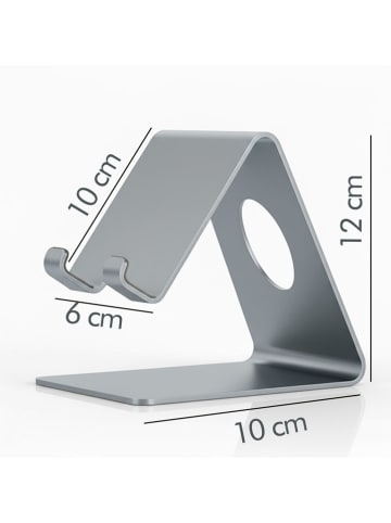 Smarto Metallico Mobiele telefoonhouder crème - (B)6 x (H)12 x (D)10 cm