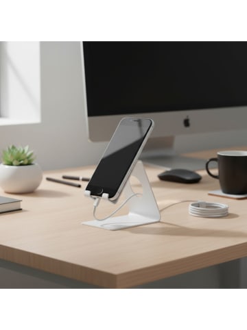 Smarto Metallico Uchwyt w kolorze białym na telefon - 6 x 12 x 10 cm