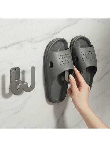 Smarto Metallico Pantoffelhouder grijs - (B)8 x (H)8 x (D)5 cm