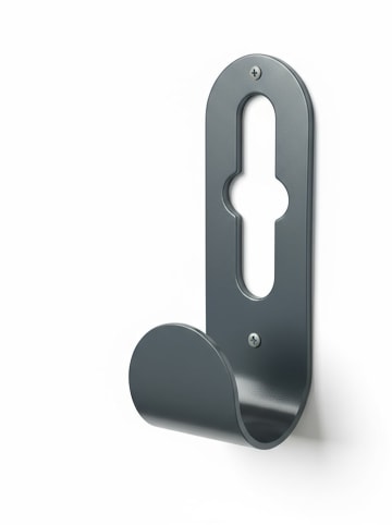 Smarto Metallico Slanghouder antraciet - (B)8 x (H)25 x (D)10 cm