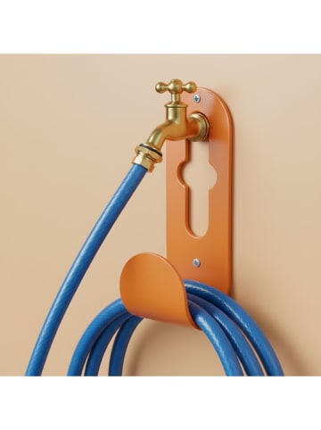 Smarto Metallico Schlauchhalter in Orange - (B)8 x (H)25 x (T)10 cm