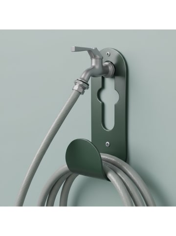 Smarto Metallico Schlauchhalter in Grün - (B)8 x (H)25 x (T)10 cm