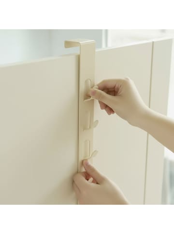 Smarto Metallico Türhakenleiste in Creme - (B)4,5 x (H)25 x (T)4,5 cm