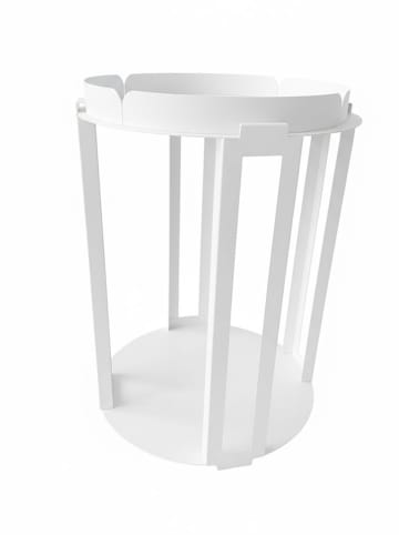 Smarto Metallico Bijzettafel wit - (H)58 x Ø 42 cm