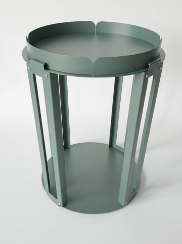 Smarto Metallico Stolik w kolorze zielonym - wys. 58 x Ø 42 cm