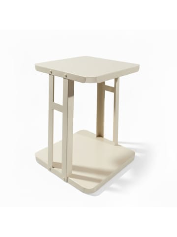 Smarto Metallico Beistelltisch in Creme - (B)42 x (H)58 x (T)42 cm