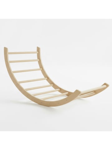 Smarto Metallico Leżak bujany w kolorze beżowym ze wzorem - 130 x 90 x 65 cm