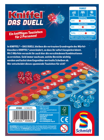 Schmidt Spiele Würfelspiel "Kniffel, Das Duell" - ab 8 Jahren