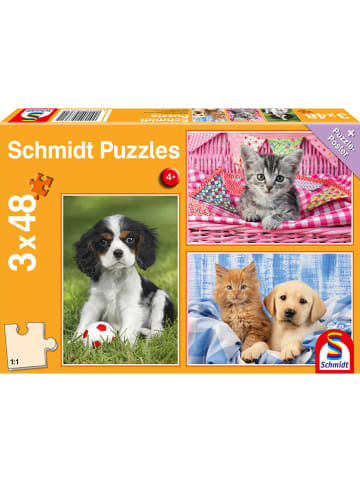 Schmidt Spiele 3x 48tlg. Puzzle "Meine liebsten Haustierbabys" - ab 4 Jahren