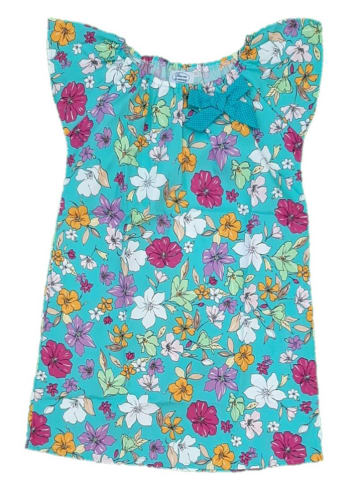 Deux ans de vacances Jurk turquoise/meerkleurig